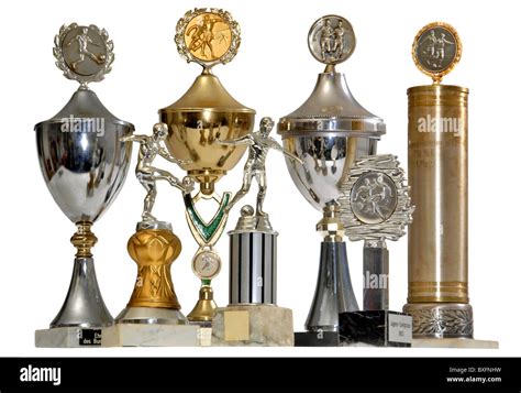 big football trophies.